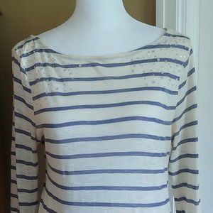 Old Navy Striped Shirt w/ Iridescent Sequin Detail